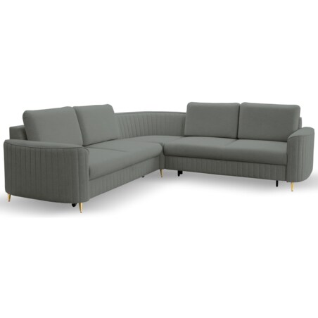 Narożnik z funkcją spania i pojemnikiem na pościel LOREN, grafitowy