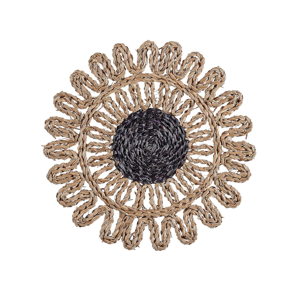 Zestaw 6 dekoracji ściennych z trawy morskiej naturalny PINTANO