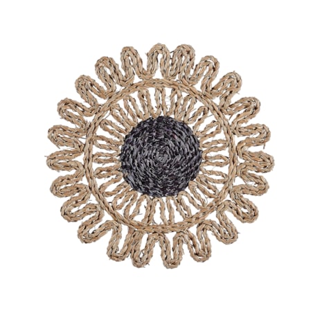 Zestaw 6 dekoracji ściennych z trawy morskiej naturalny PINTANO