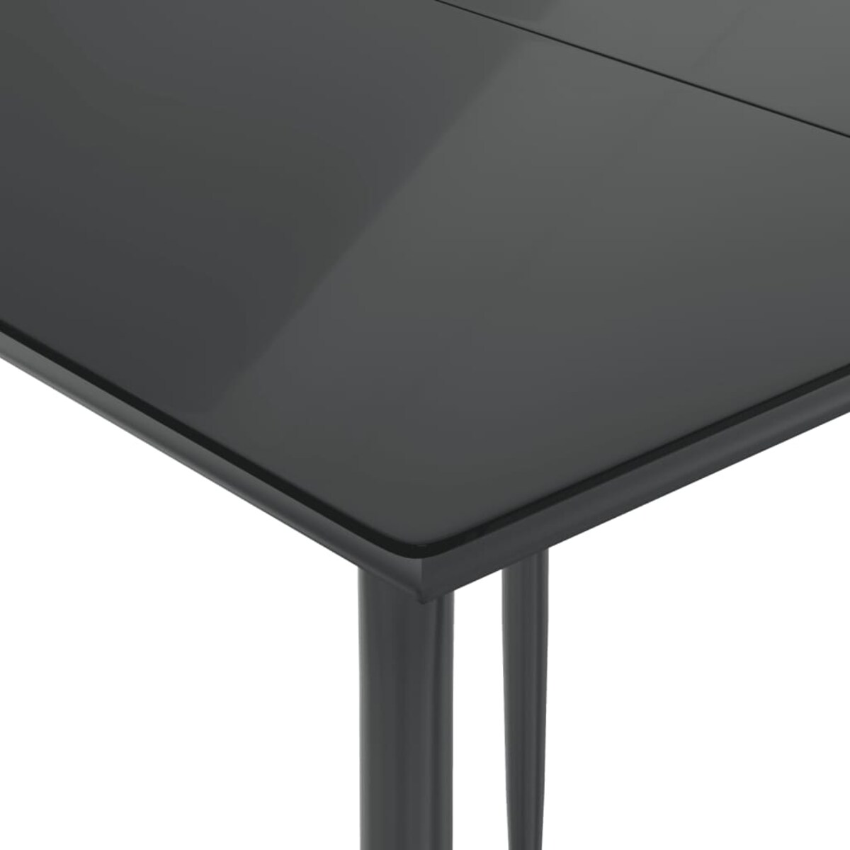 vidaXL 3-cz. zestaw mebli ogrodowych z poduszkami, czarny, rattan PE