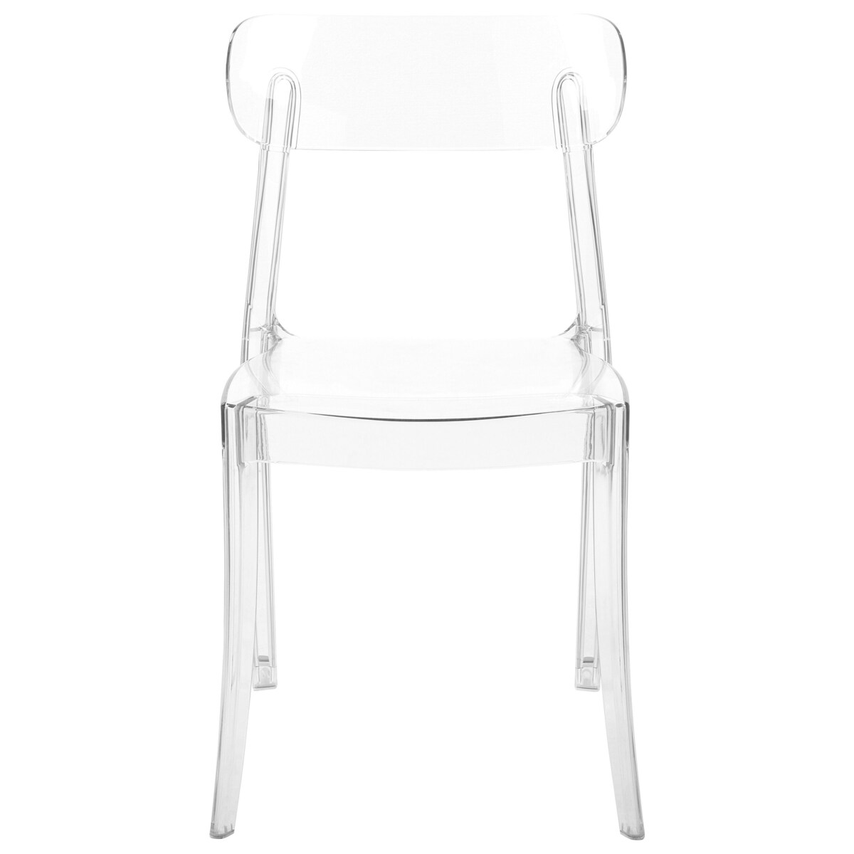 Zestaw 2 krzeseł do jadalni przezroczysty COVINGTON