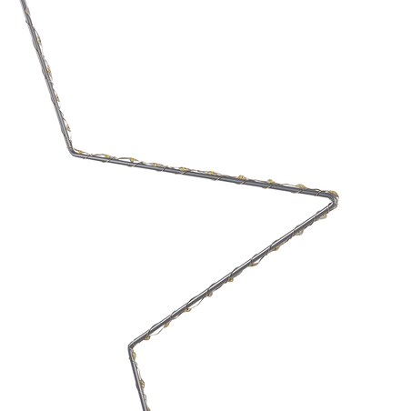 Zestaw 3 dekoracji wiszących LED KUNNARI Gwiazda 50/40/30 cm Srebrny
