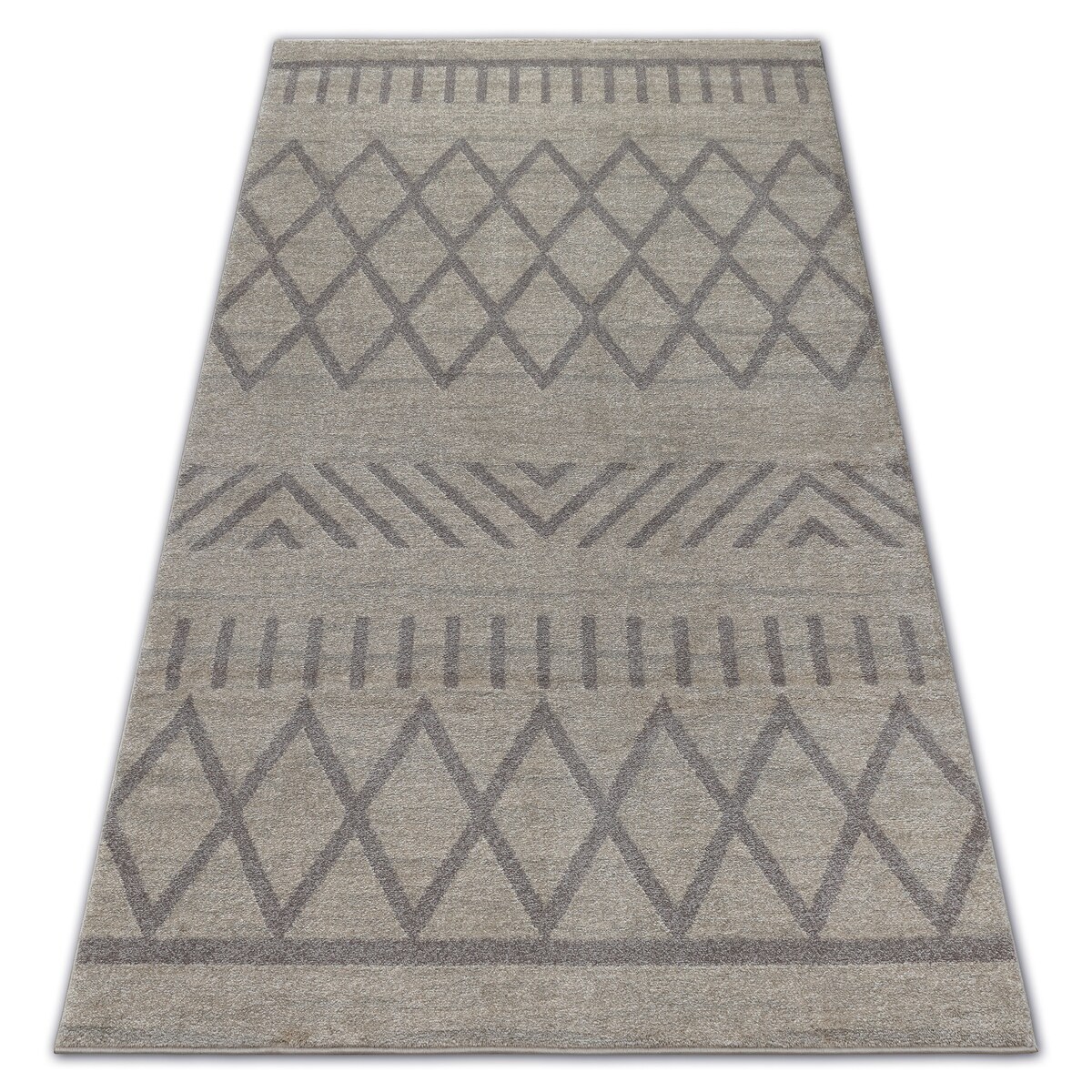 Dywan SOFT 8034 ETNO BOHO krem / jasny brąz 120x170 cm