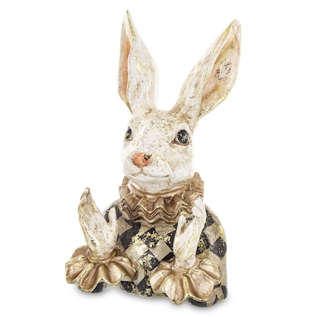 Figurka - popiersie króliczka 23x14x11 cm w stroju arlekina