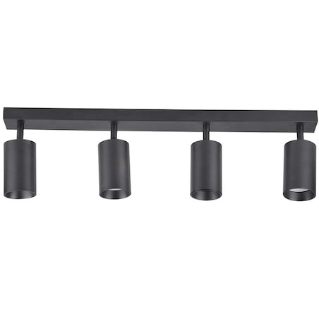 Sufitowa lampa nowoczesna Maribel listwa z regulacją czarna złota