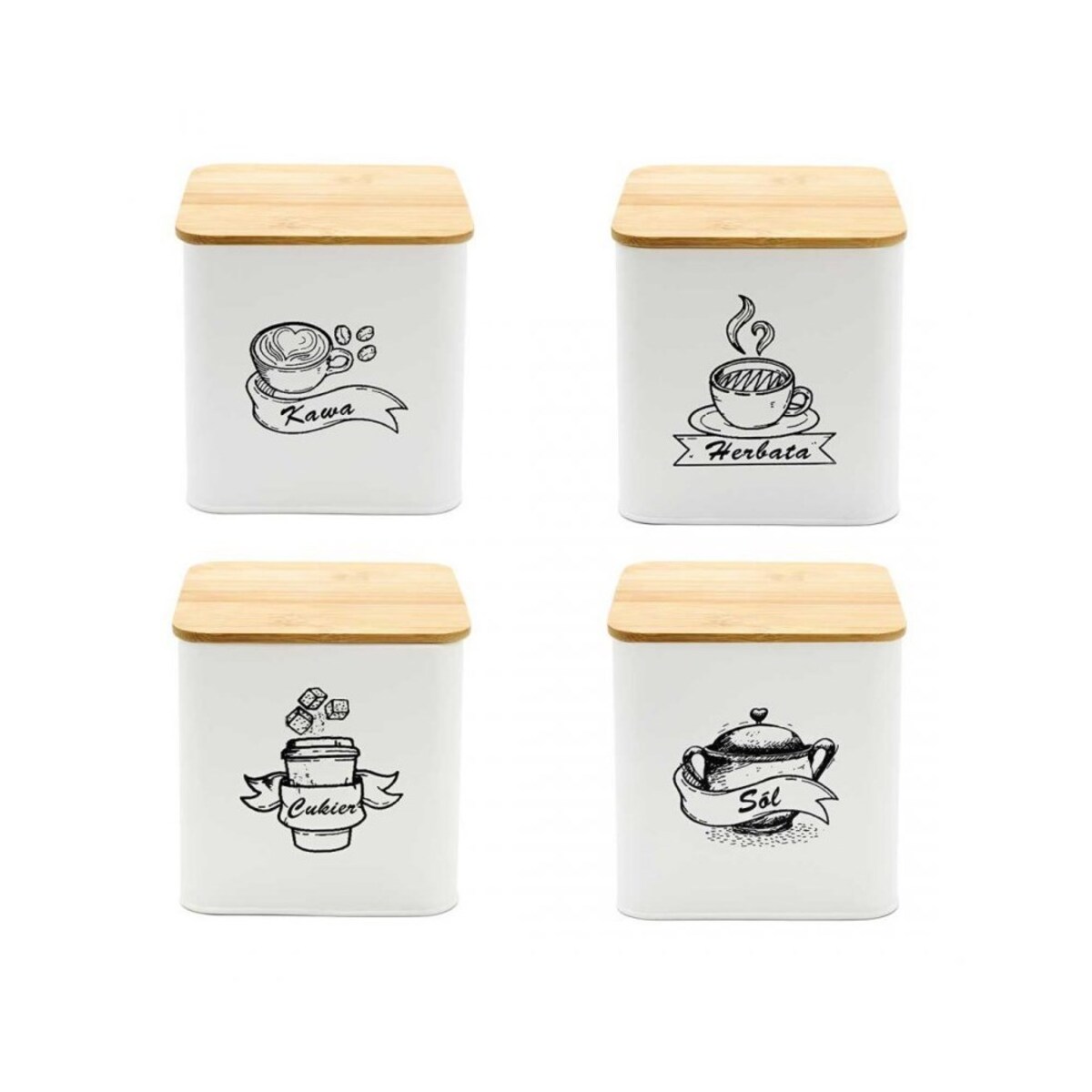 Brunbeste zestaw 4 pojemników kuchennych 4264