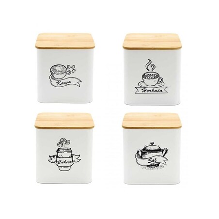 Brunbeste zestaw 4 pojemników kuchennych 4264