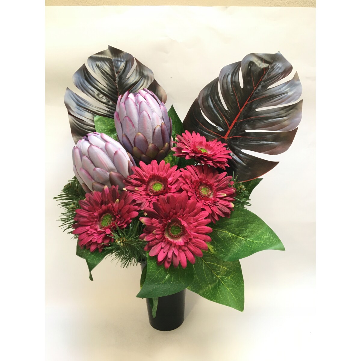 GOTOWY STROIK DONICZKA CIĘŻKA wkład do flakonu wazonu wiązanka na cmentarz