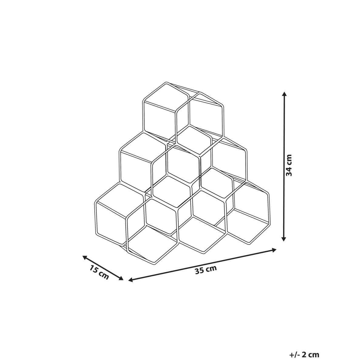 Stojak na wino LISTOWEL Złoty