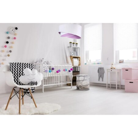 Lampa wisząca GEMSTONE WHITE biała/fioletowa