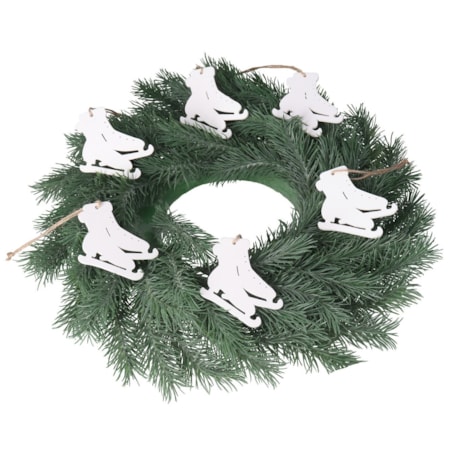 Bombki Na Choinkę Drewniane Ozdoba Stroik 6Szt