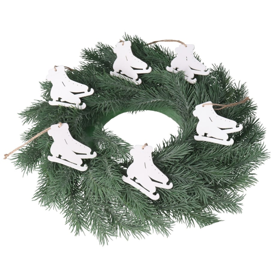 Bombki Na Choinkę Drewniane Ozdoba Stroik 6Szt