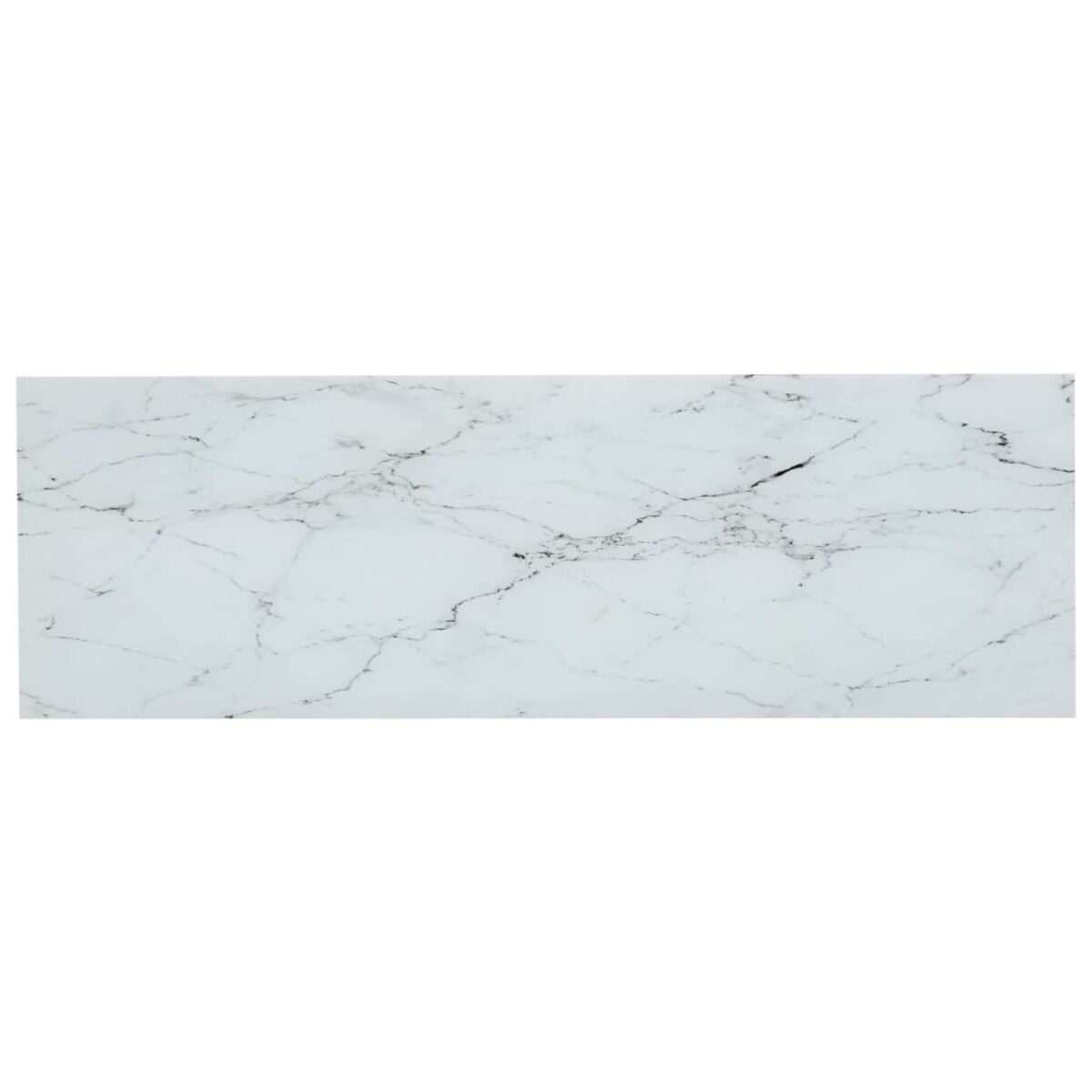 vidaXL Półka, biały marmur/przezroczysta 100x36x168 cm szkło hartowane