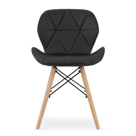 Krzesło Do Jadalni Kuchni Salonu Biura Ekoskóra Czarne