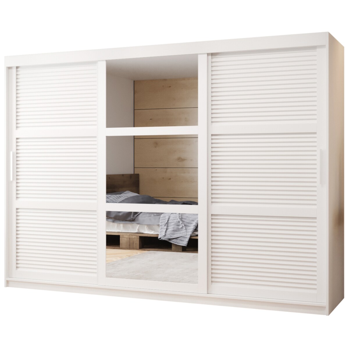 Szafa przesuwna Garderoba ŻALUZJA 2 250 biały