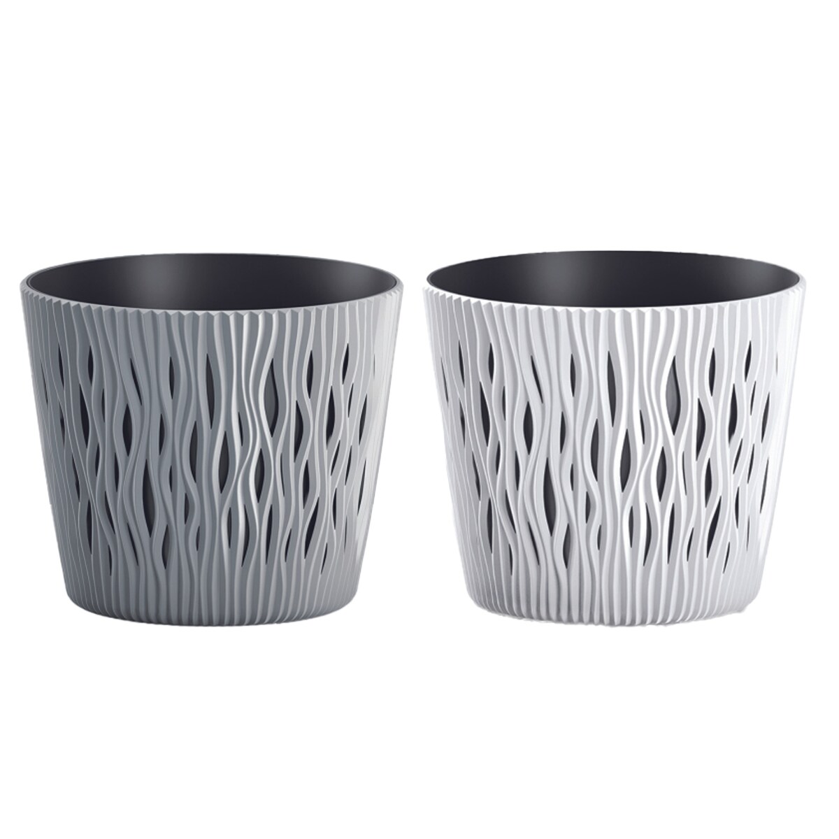 Doniczka Okrągła Osłonki Domowa Kwietnik Zestaw X2