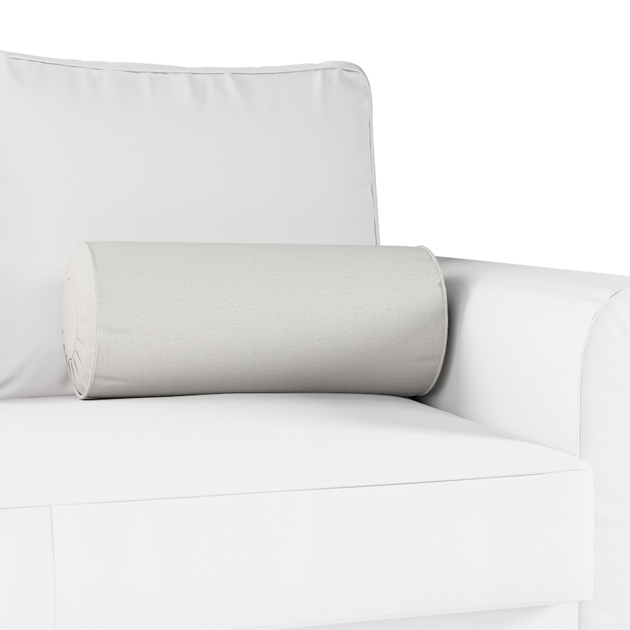 Poduszka wałek z zakładkami, jasny popiel, Ø20 x 50 cm, Etna