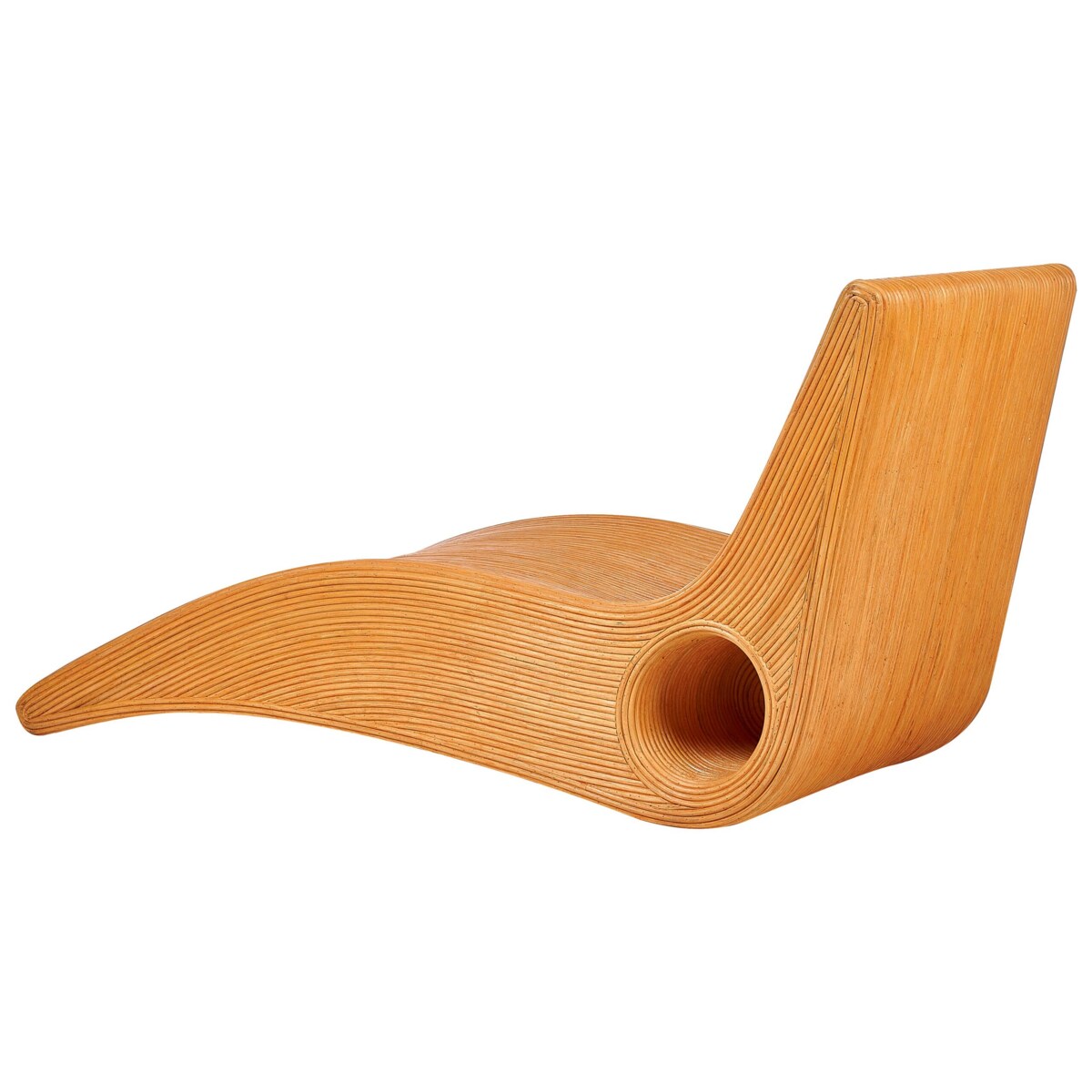 Leżak Rattan Jasne drewno AIROLE