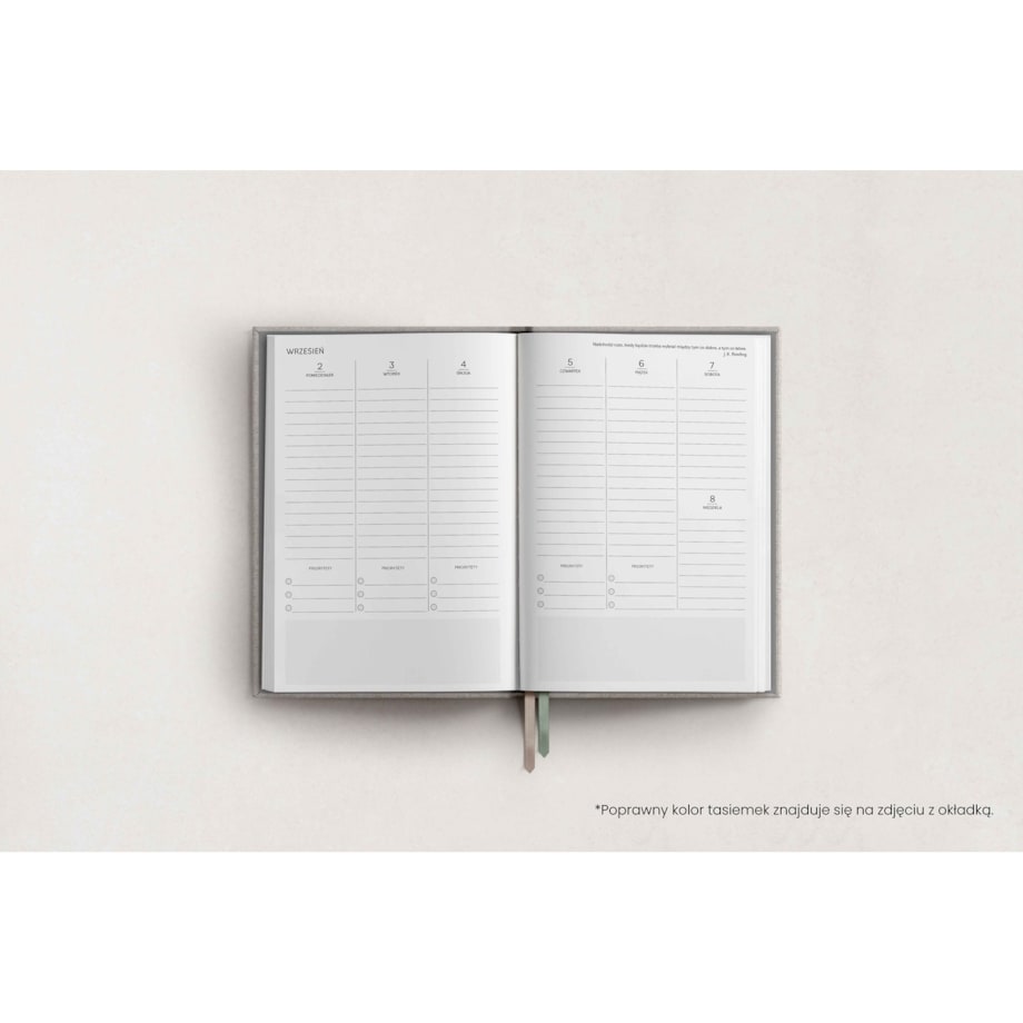 AKADEMICKI PLANNER KSIĄŻKOWY. PLANER STUDENTA. LIGHT PINK ROSE