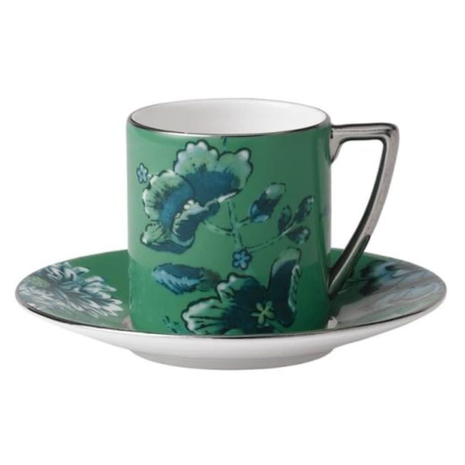 Filiżanka do espresso ze spodkiem Jasper Conran Chinoiserie Green Wedgwood