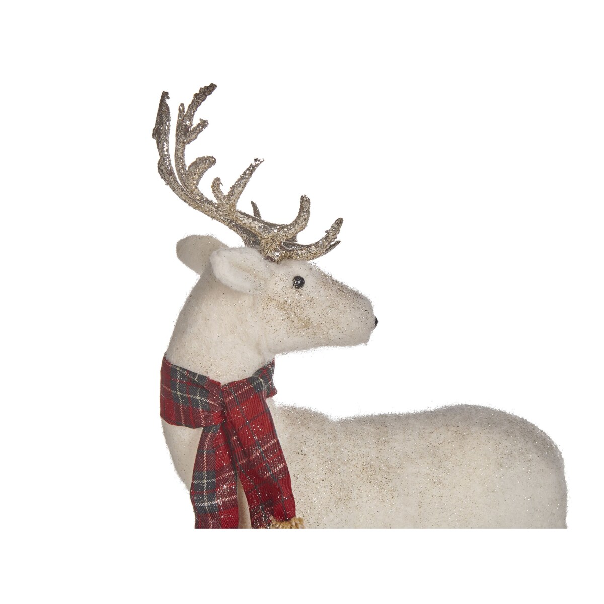 Figurka dekoracyjna renifer 51 cm biała MUSTOLA
