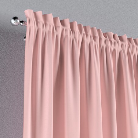 Zasłona na kanale z grzywką 1 szt. 130x260 pudrowy róż