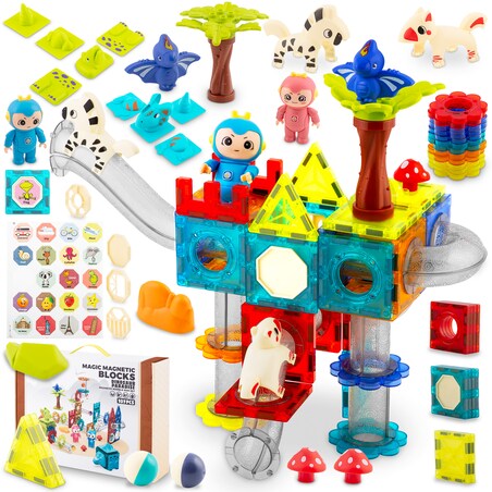 Klocki magnetyczne 3d konstrukcyjne edukacyjne Ricokids