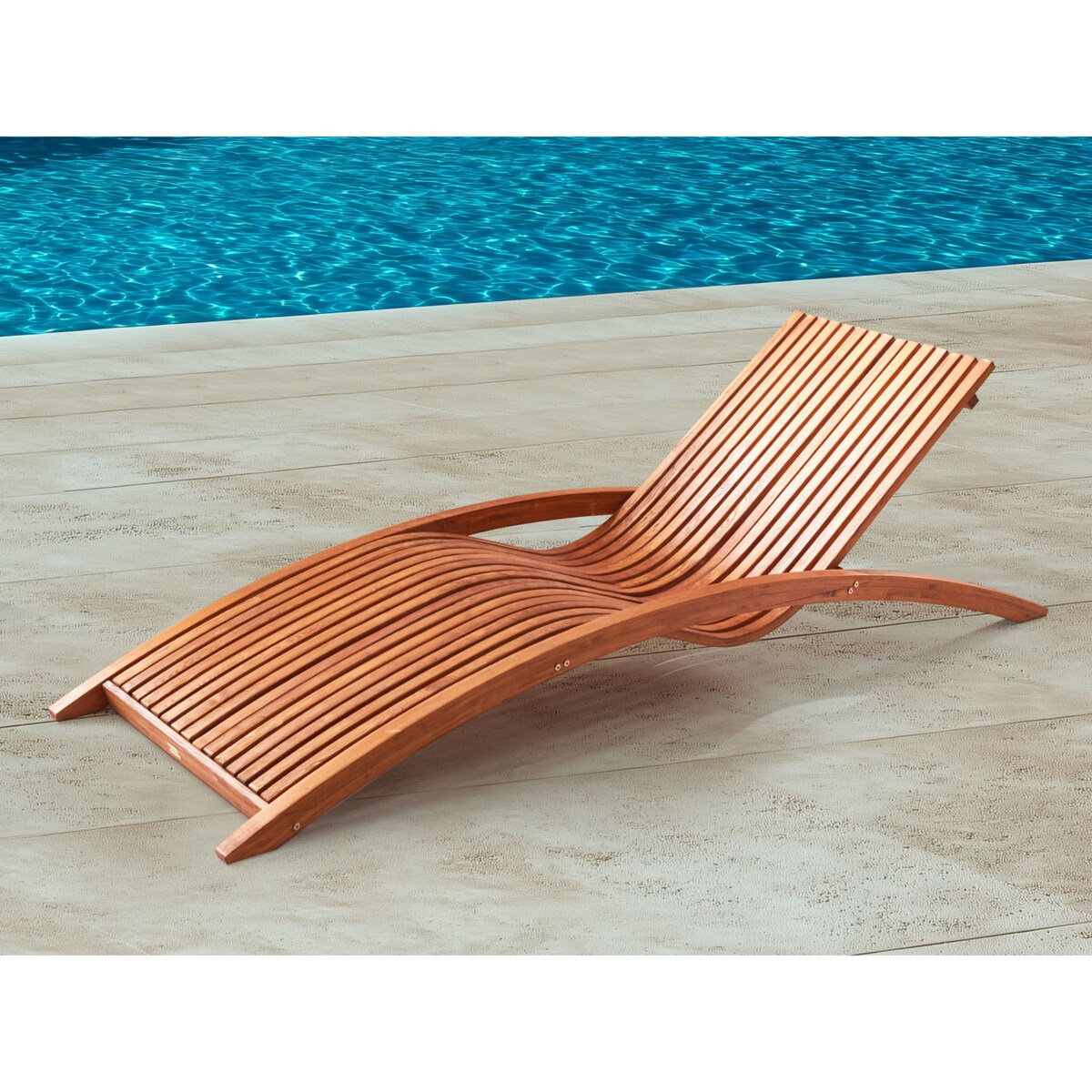 Leżak ogrodowy drewniany brązowy TANARO
