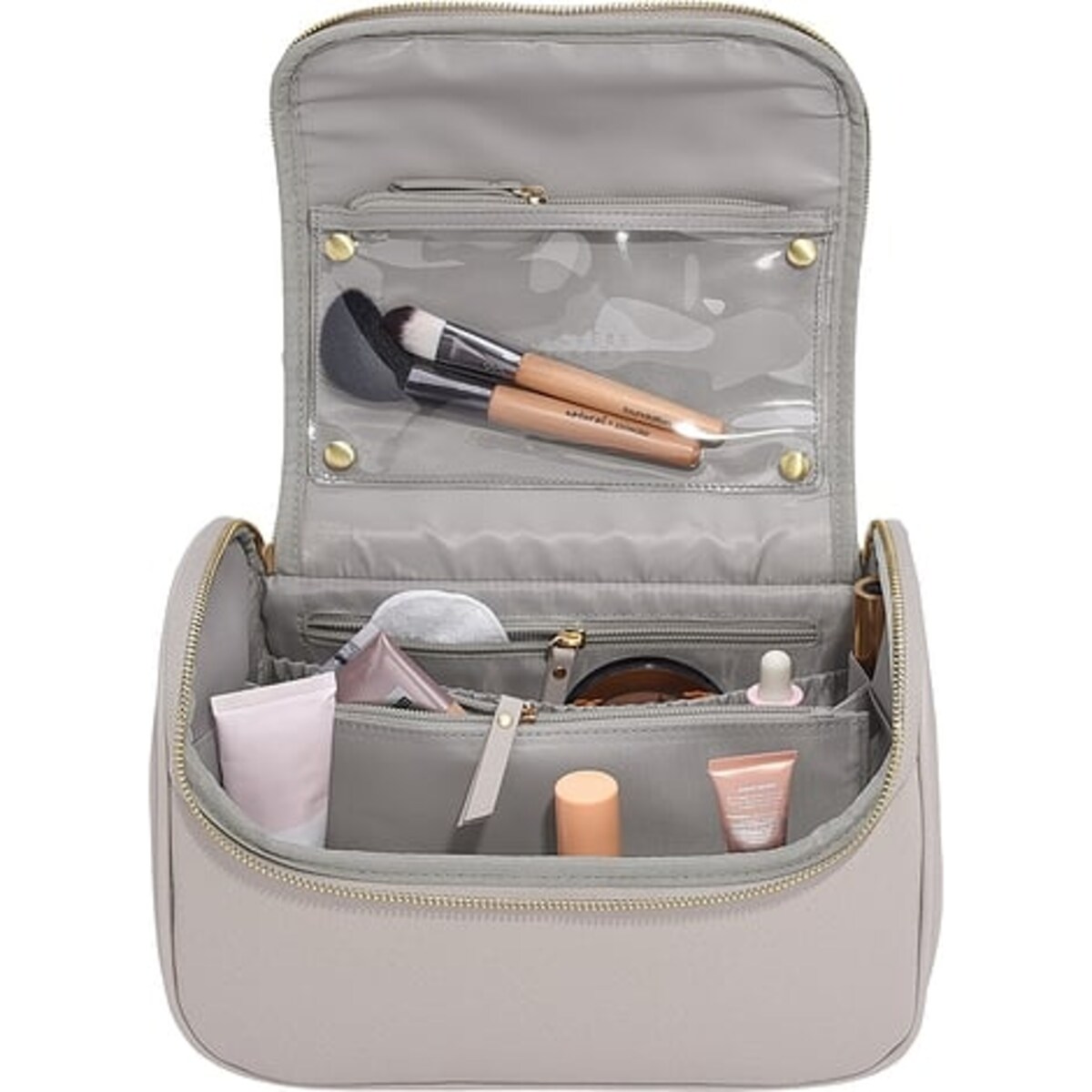 Kosmetyczka Stackers taupe z lusterkiem