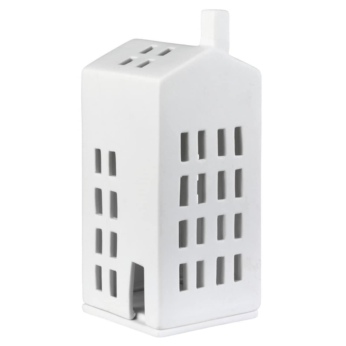 Lampion Domek Małe Okienka, 7.5 x 7.5 x 16 cm, Raeder