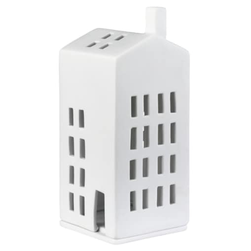 Lampion Domek Małe Okienka, 7.5 x 7.5 x 16 cm, Raeder