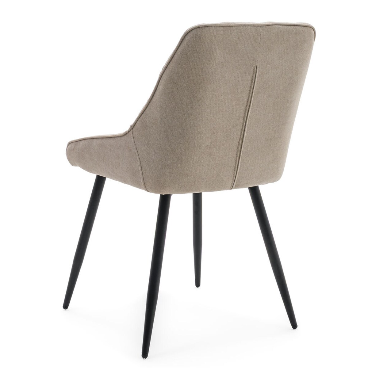 Krzesło tapicerowane LUMO beżowe czarne nogi do salonu biura