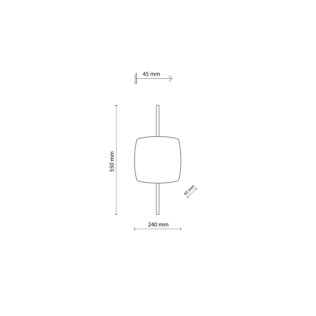 Kinkiet ścienny LED 9W TK Lighting SELVA M 11435 brązowy 3000K 55 cm aluminiowy z drewnem