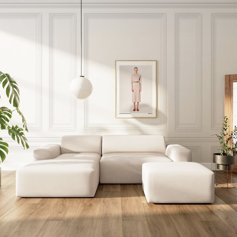 Villet Sofa narożna lewa beżowa