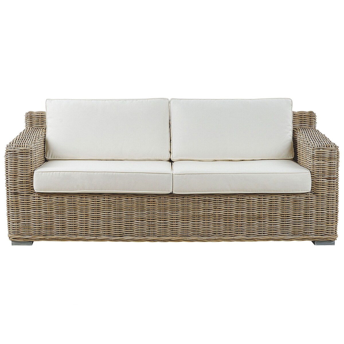 Sofa ogrodowa dla 2 osób ARDEA Rattan Jasnobrązowy