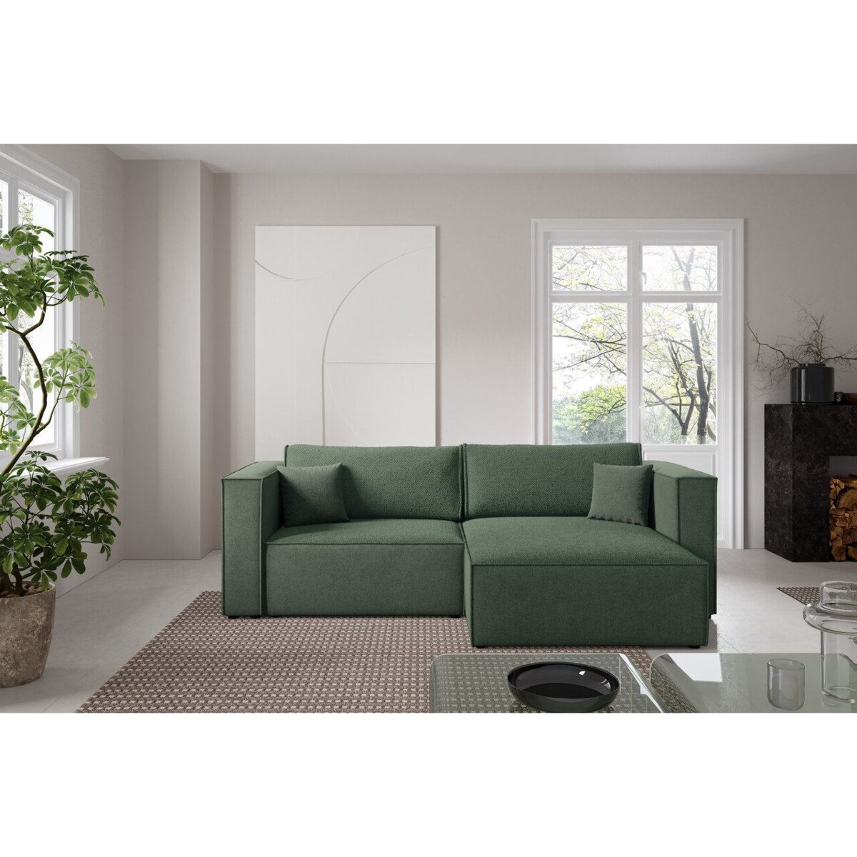 Narożnik KEYMON z funkcją spania Kolor: Dunbar 55 / Sicuro 5