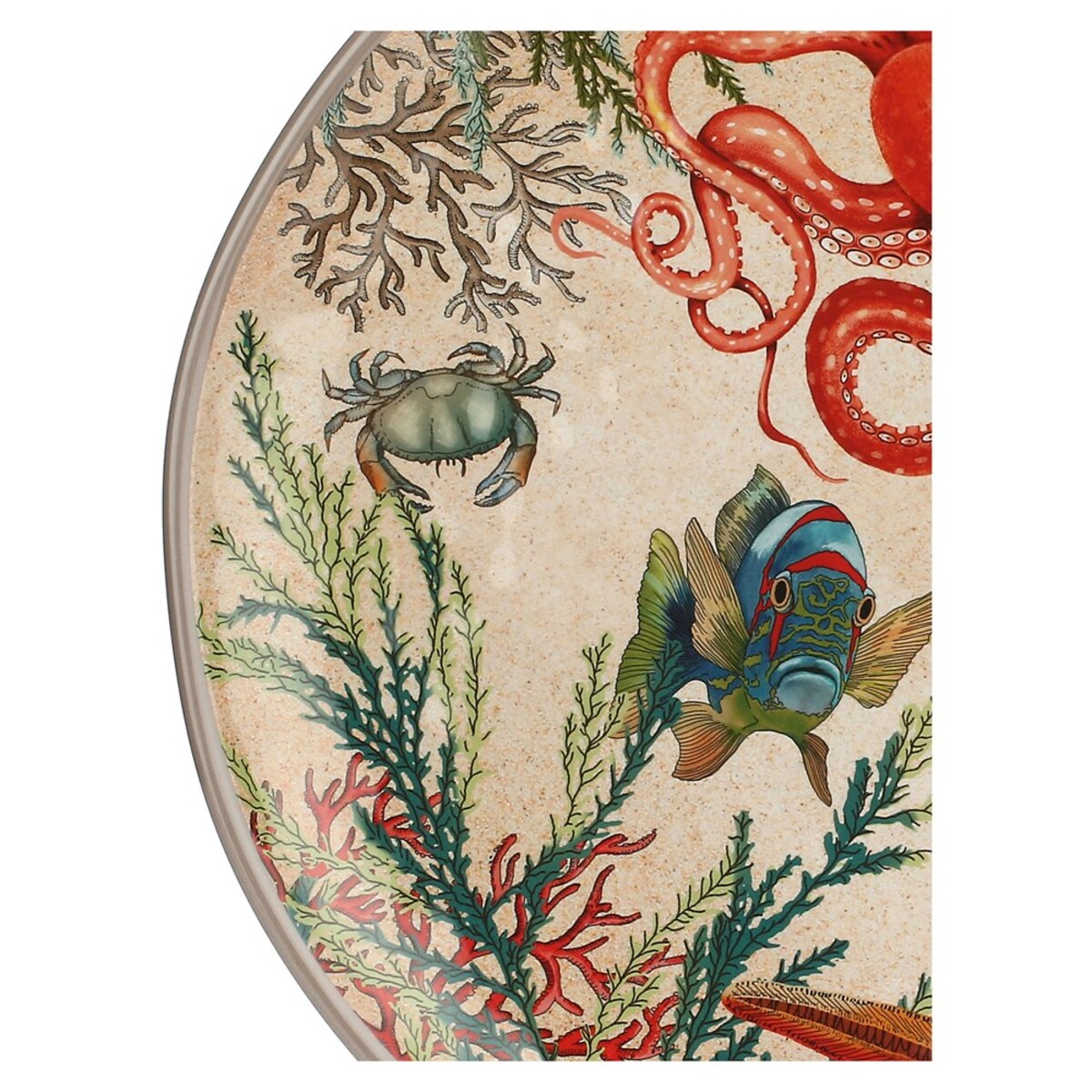 Taca okrągła z melaminy Sea Life - 42 cm