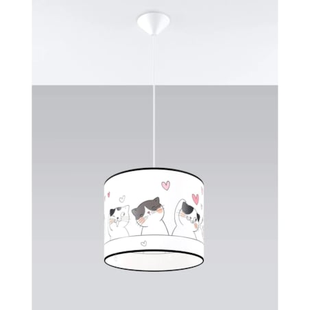 Lampa wisząca CAT 30 biała