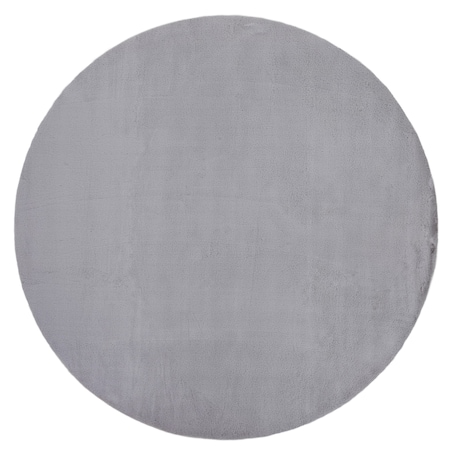 Dywan BUNNY koło srebrny IMITACJA FUTRA koło 100 cm