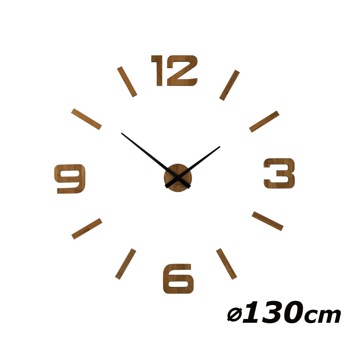 Drewniany zegar ścienny dębowy EKO 130cm