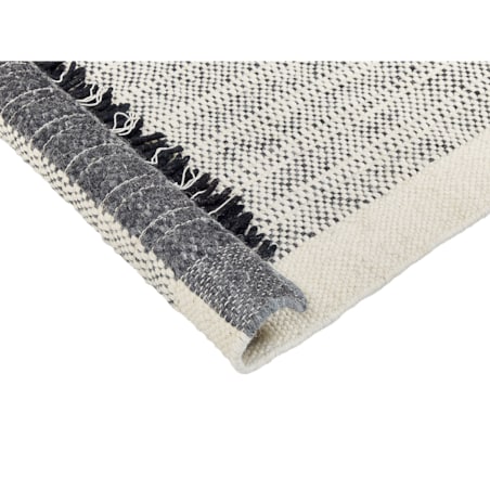 Dywan wełniany 140 x 200 cm biało-czarny KETENLI