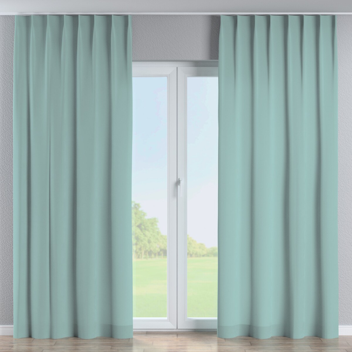 Zasłona na haczykach flex pojedynczych 130x260 jasny turkus