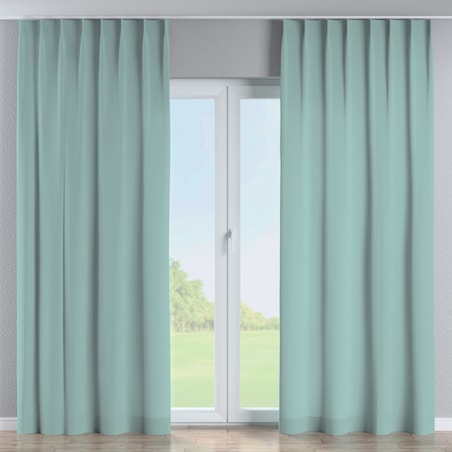 Zasłona na haczykach flex pojedynczych 130x260 jasny turkus