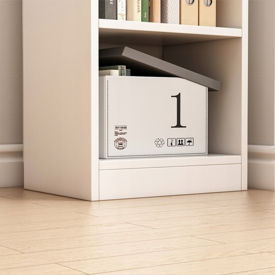 Biały regał stojący na książki półki wysoki skandynawski słupek szafa 180cm