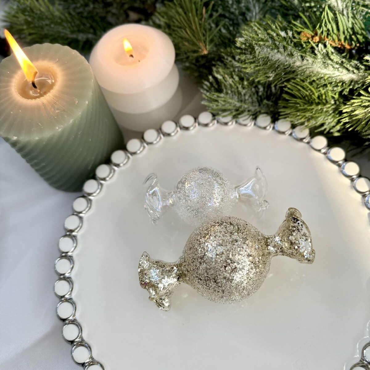 VILLA ITALIA Bombka szklana CUKIEREK gold 9,5 cm