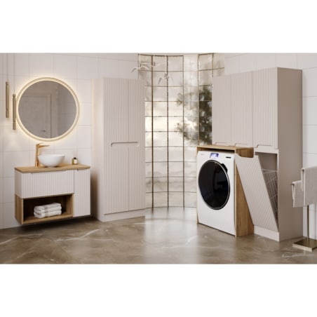 Zestaw meblowy 100cm z blatem i szafką wysoką SET-NOC B CASHMERE 100CM 1S HCLB