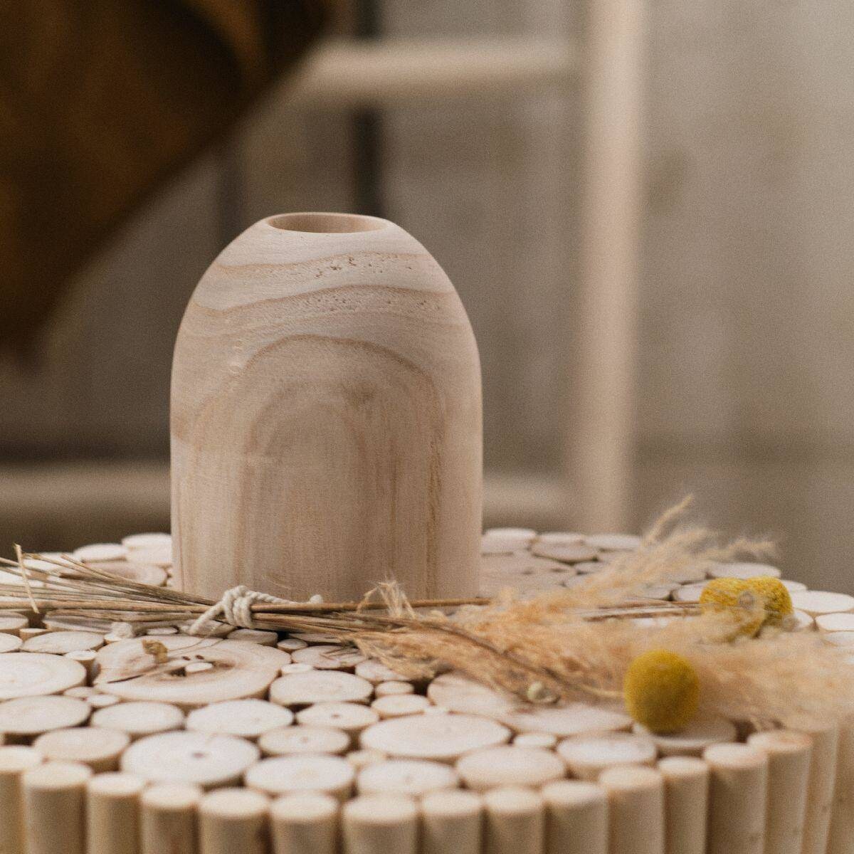 Dekoracja, wazon drewniany Pure