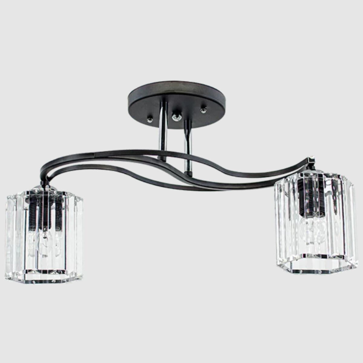 Nowoczesna lampa sufitowa 2038/2 szklana pokojowa czarna