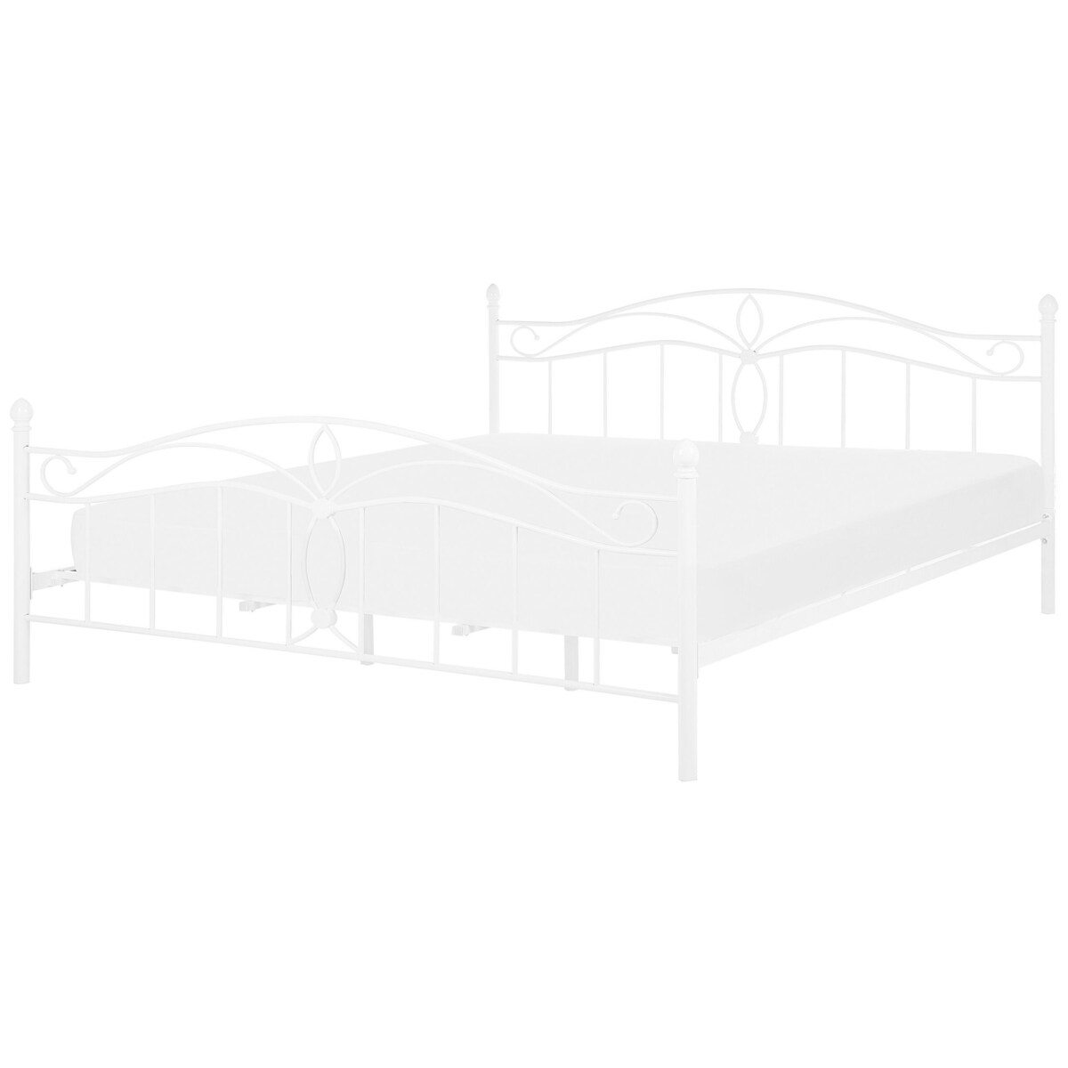 Łóżko metalowe 180 x 200 cm białe ANTLIA