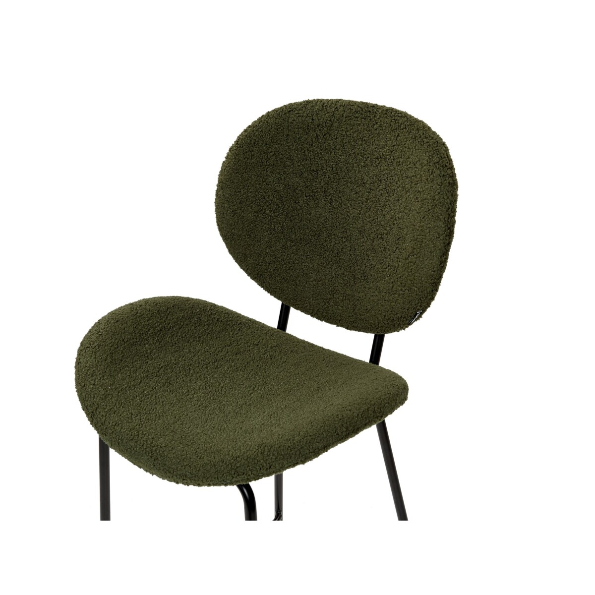 Zestaw 2 krzeseł barowych boucle ciemnozielony LUANA